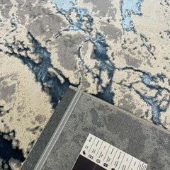 Covor Buse Fulger , Albastru Regal, Living, Dormitor, Modern