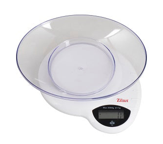 Cantar Digital de Bucatarie Zilan ZLN-7697 - Alb, 3kg, Precizie 1g, Display LCD