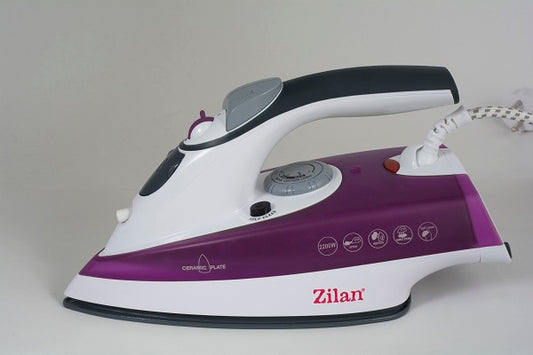 Fier de calcat talpa ceramica ZILAN ZLN-8083,Mov Putere 2200W, calcare cu aburi si uscata, functie autocuratare,Mov