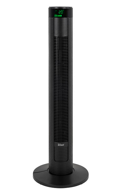 Ventilator turn Zilan ZLN-3901, Temporizator 12 ore, Termometru, Telecomanda, 3 viteze, 4 moduri de ventilatie, Putere 45W