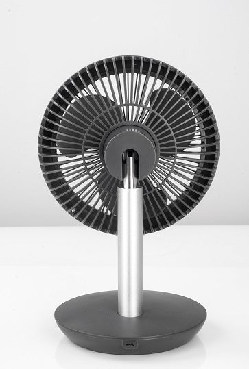Ventilator portabil reincarcabil ZILAN ZLN-4000, Gri incarcare USB, Putere 5W, Diametru 18 cm, 4 viteze reglabil pe vertical