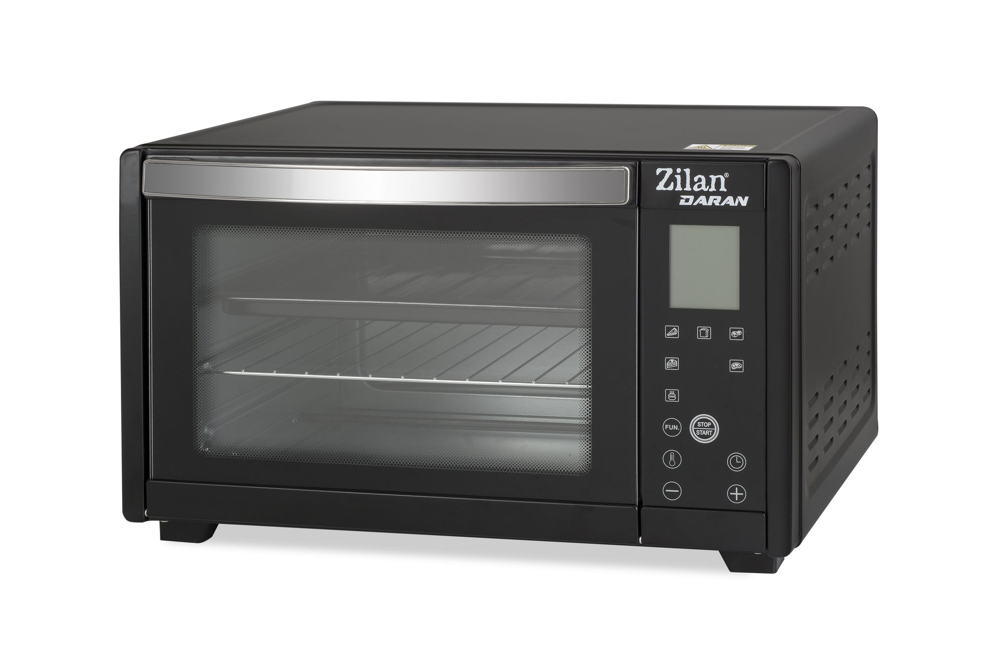 Cuptor electric digital ZILAN ZLN-3734,NEGRU Capacitate 28L, Putere 1600W, Geam dublu, Temporizator 180 min, Temperatura maxima 230 grade celsius,