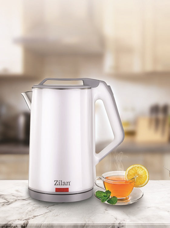 Cana fierbator cu pereti dubli ZILAN ZLN-3864 , Oprire automata, Putere1500 W, Capacitate 2L