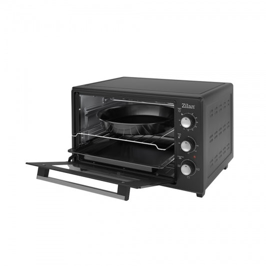 Cuptor electric Zilan ZLN8894 Negru, capacitate 35 litri, geam dublu, putere 1800 W