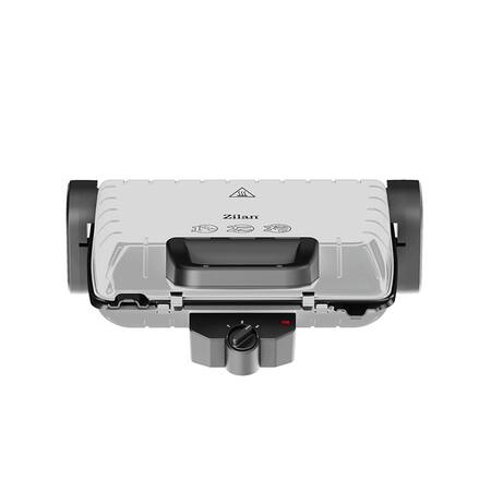 Sandwich-maker and Grill Zilan ZILAN ZLN-4021, 1600 W, Termostat reglabil, Placi antiaderente, Inox