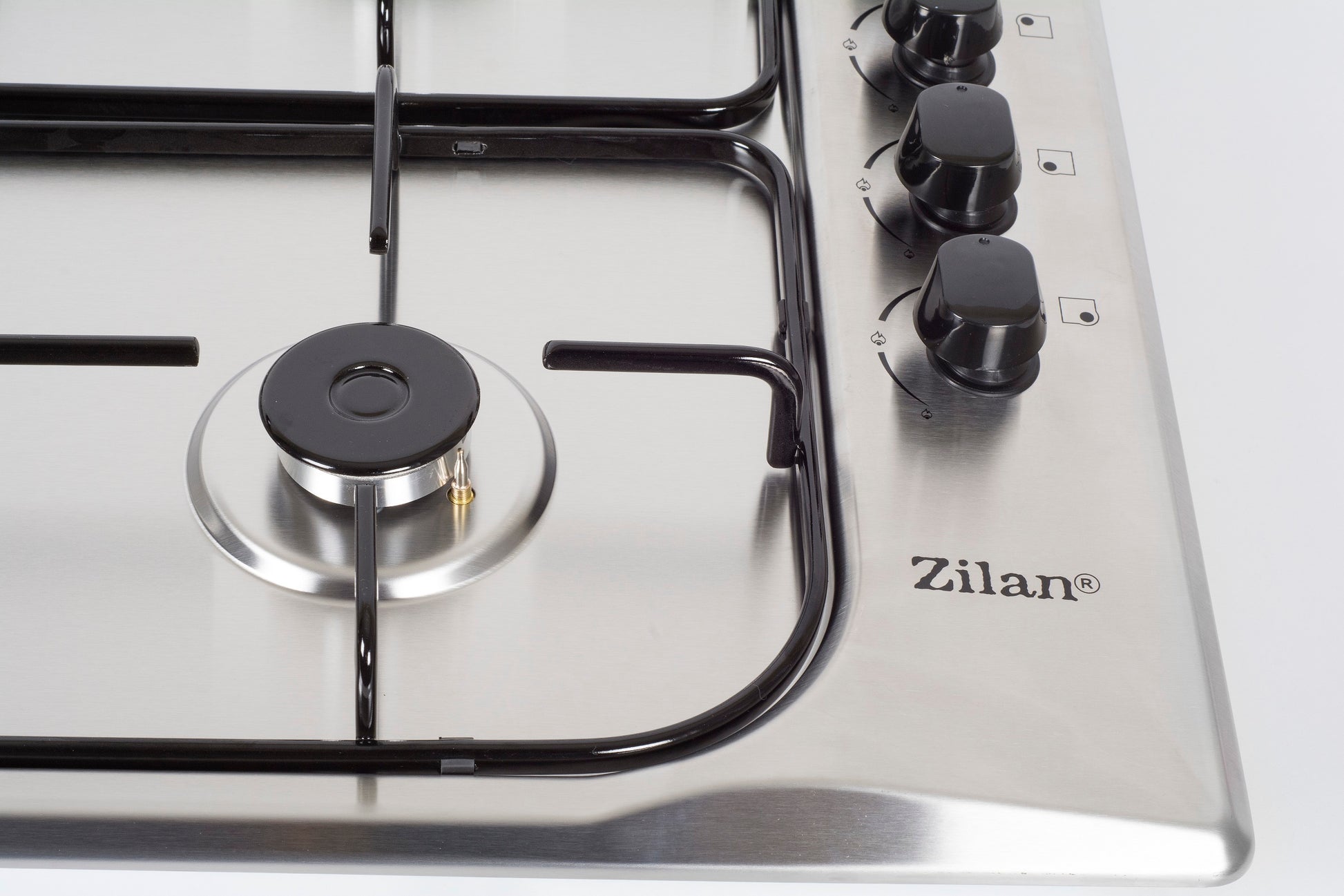 Plita incorporabila ZILAN ZLN-1525,60x50 cm, Inox, 4 ochiuri, Gaz gpl sau natural