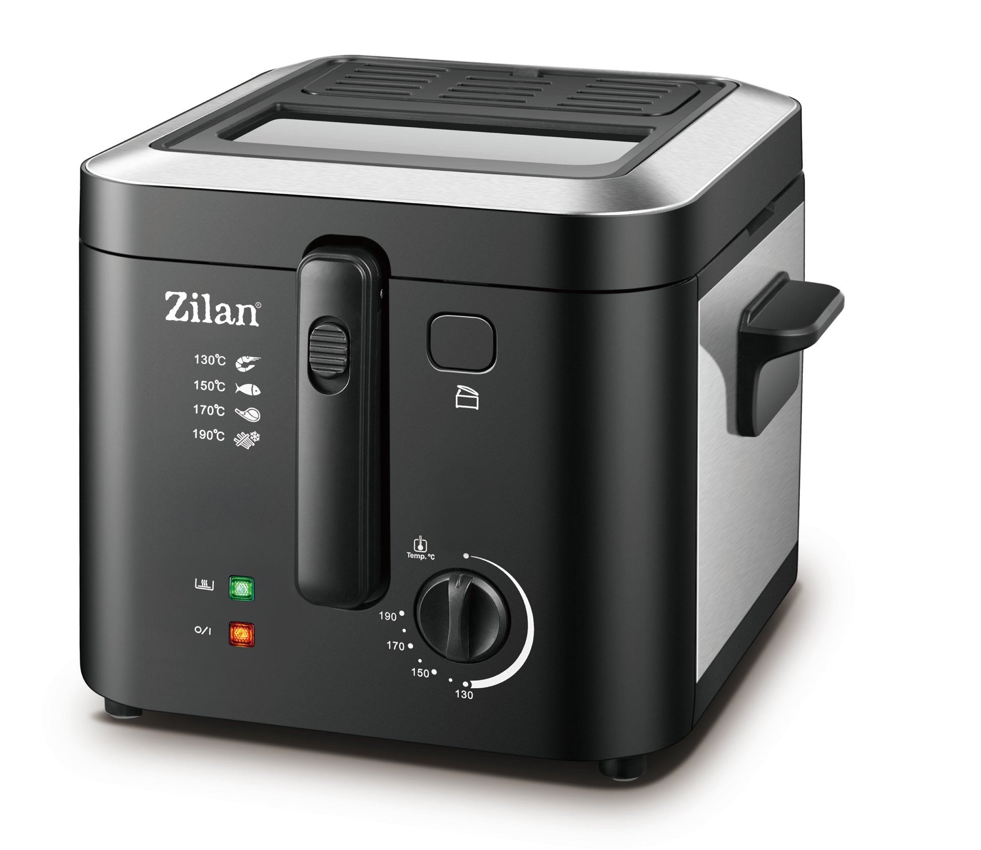 Friteuza Zilan ZLN-0010, 1600 W, 2.5 l, Termostat reglabil, Cuva detasabila, inox