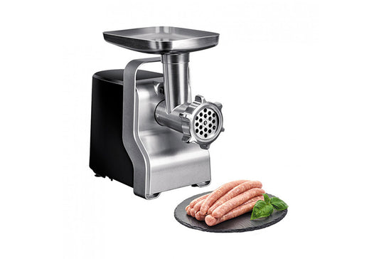 Masina de tocat carne multifunctionala ZILAN ZLN0126, Negru/Gri 2100 W, 3 viteze, Accesorii pentru feliat legume, Accesoriu pentru carnati, Accesorii pentru feliere si maruntire, Cutit inox,