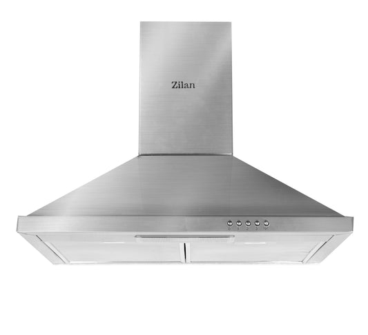Hota incorporabila decorativa Zilan ZLN-1925,dimensiuni 60 cm latime x 46 cm adancime x 21cm  inaltime , Putere absorbtie 450 m3/h, Argintiu