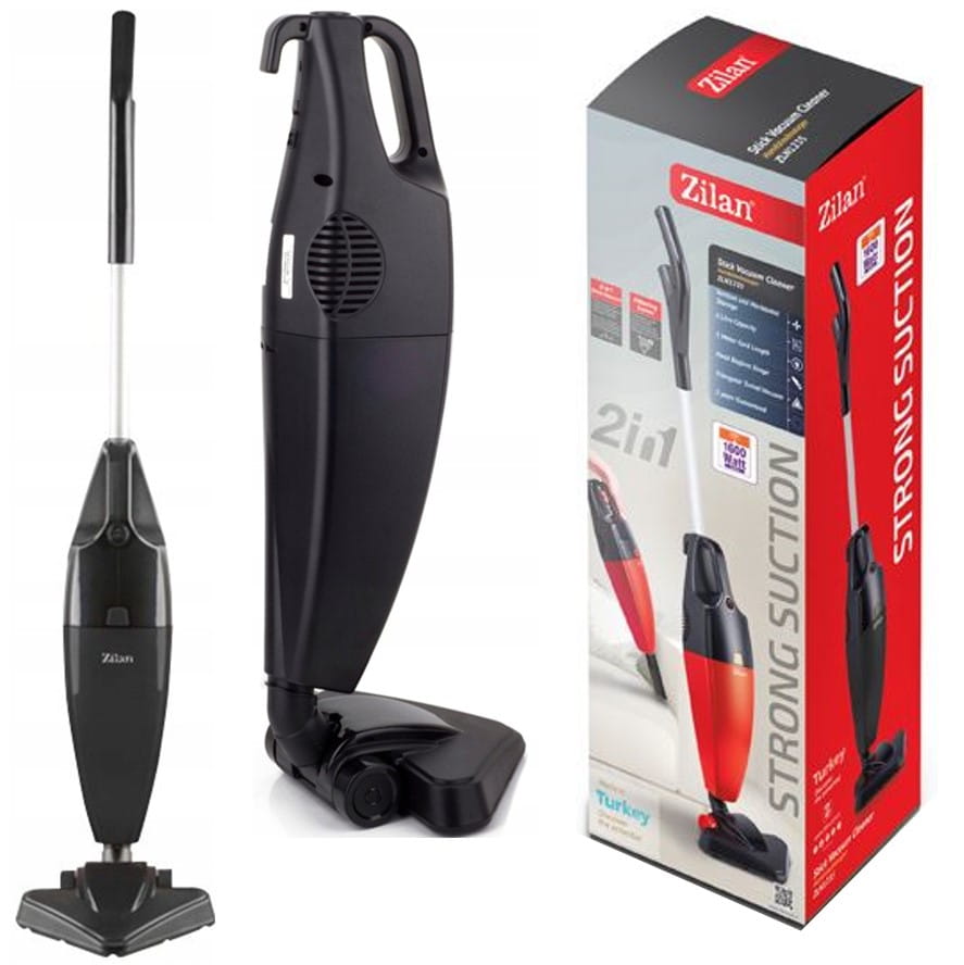 Aspirator vertical ZILAN ZLN-1235,Negru Putere 800W, Fara sac, Recipient praf 2L,