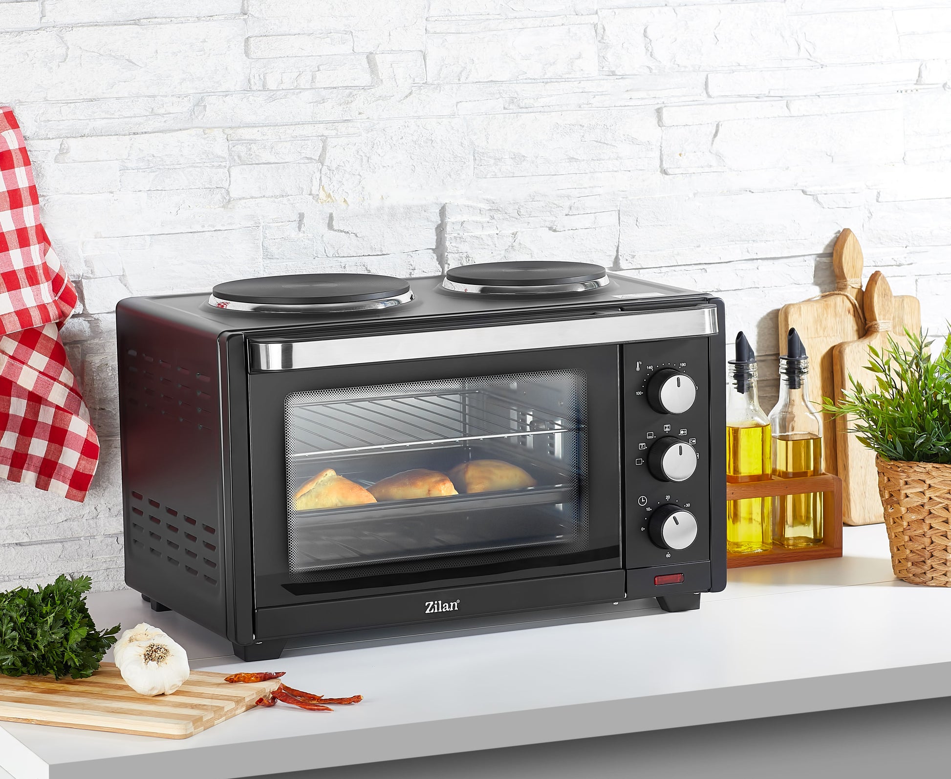 Cuptor electric Zilan ZLN-0997 YUSUF, 1600 W, 28 Litri, Temperatura Reglabila, Negru
