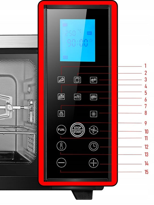 Cuptor electric Zilan ZLN-1031 DARAN2, 1600 W, 28 Litri, Temperatura Reglabila, Digital, Negru
