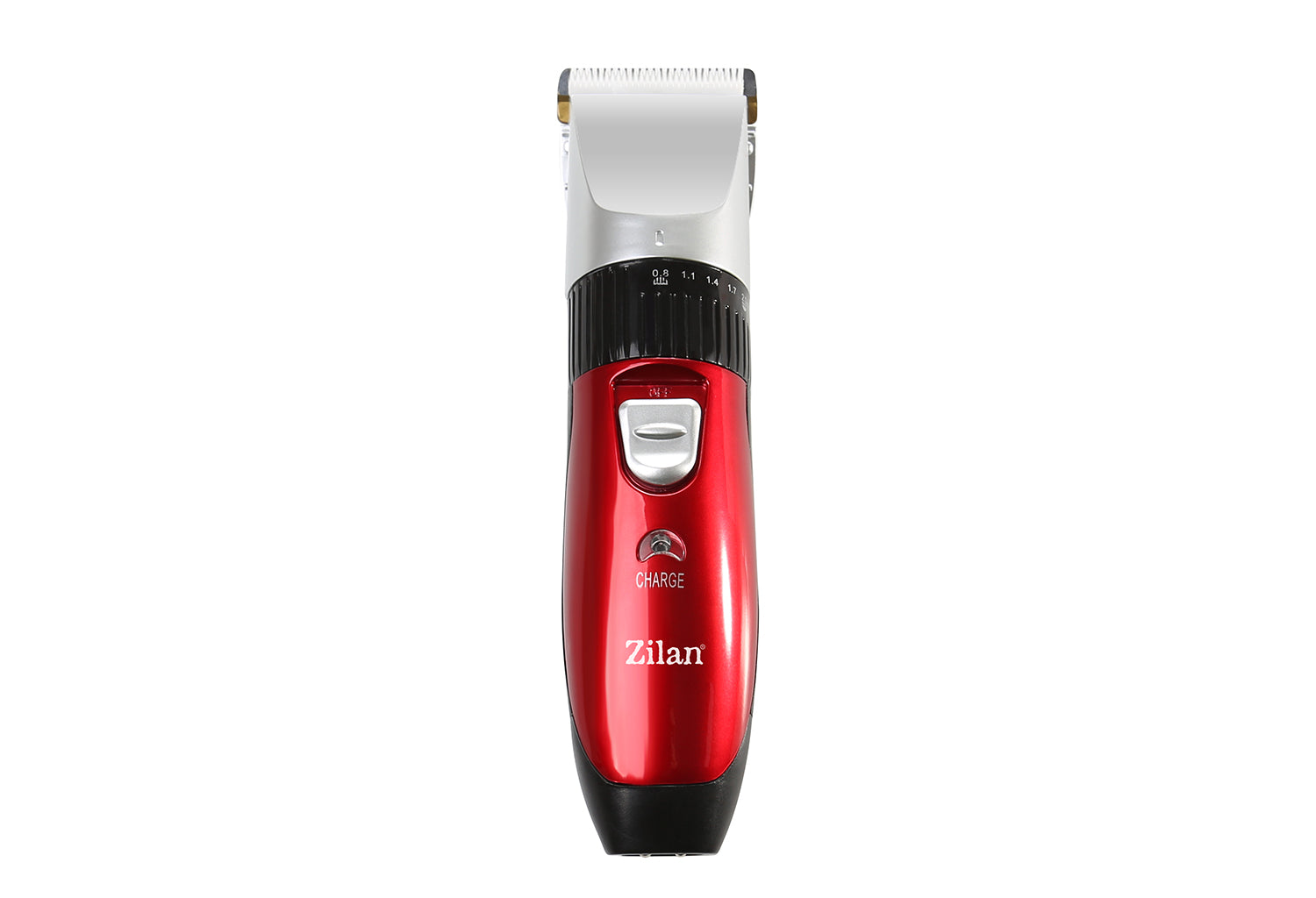 Aparat de tuns profesional Zilan ZLN1246 fara fir, cu acumulator de schimb inclus, 4 marimi de schimb, perie de curatare si ulei incluse, Rosu