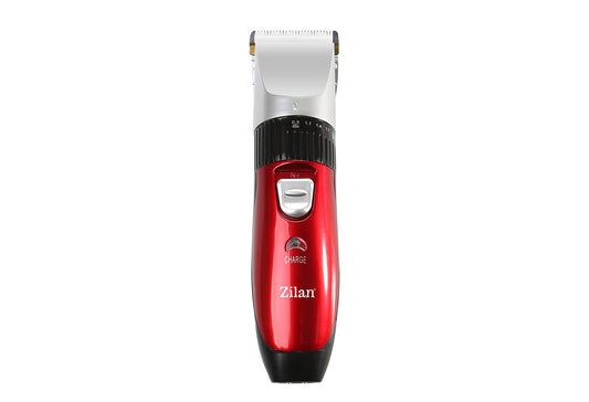 Aparat de tuns profesional Zilan ZLN1246 fara fir, cu acumulator de schimb inclus, 4 marimi de schimb, perie de curatare si ulei incluse, Rosu