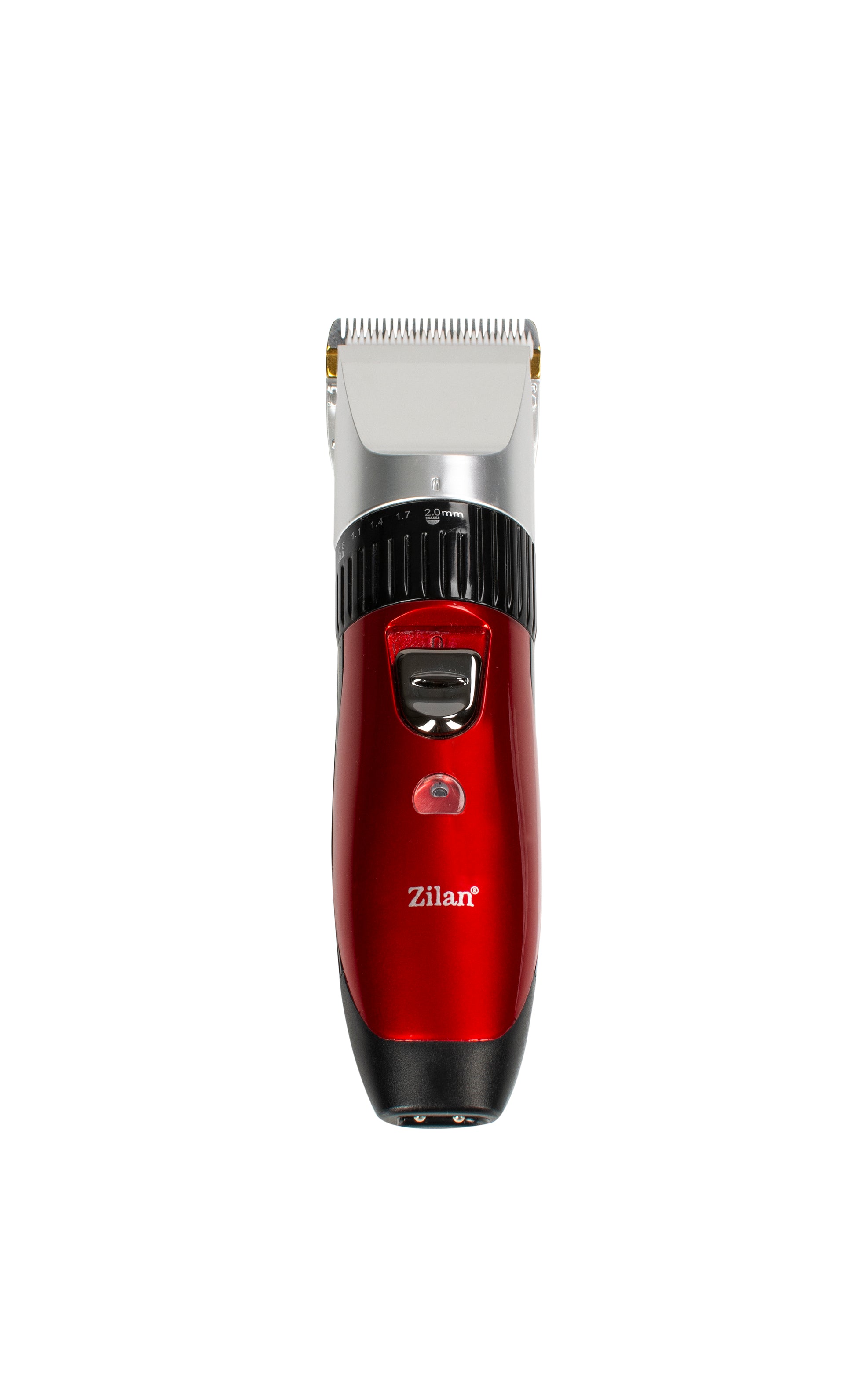 Aparat de tuns profesional Zilan ZLN1246 fara fir, cu acumulator de schimb inclus, 4 marimi de schimb, perie de curatare si ulei incluse, Rosu