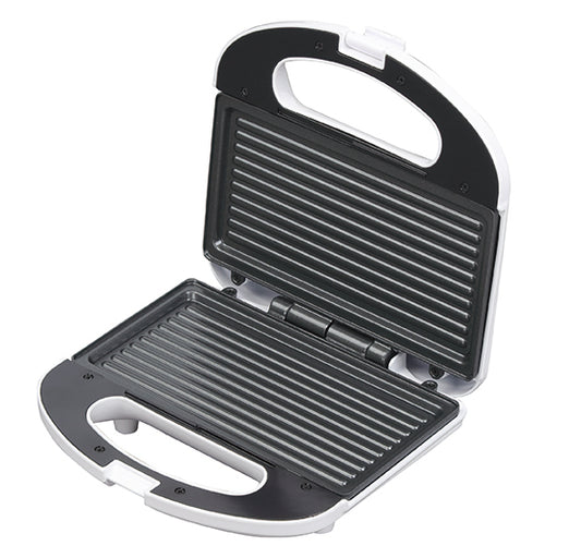 Sandwich Maker Floria ZLN-0830 Alb, Putere 750W, Placa de tip grill, Antiaderenta, indicator luminos