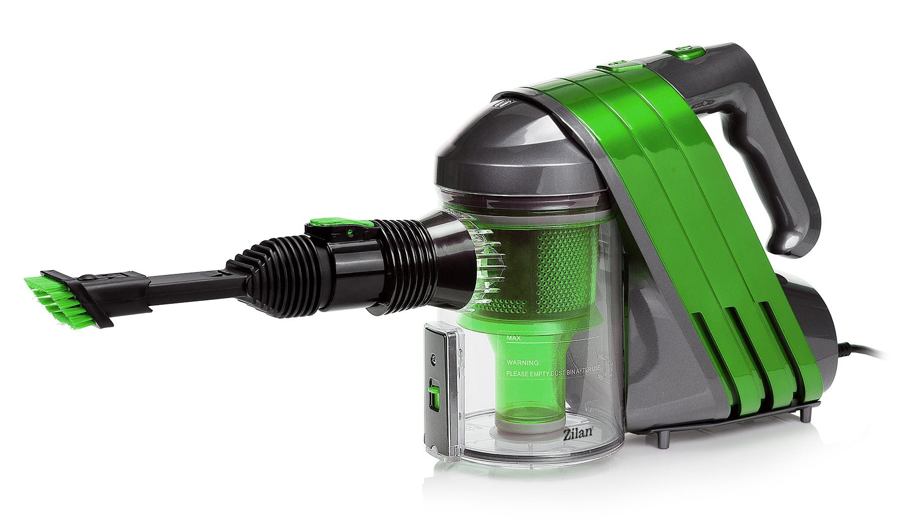 Aspirator vertical Zilan ZLN-1758 Verde, nivel zgomot 80 dB, putere 600W, cablu 4 m
