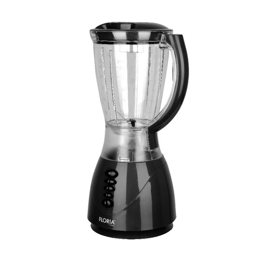 Blender FLORIA ZLN-3080 Negru, Putere 300W, capacitate 1.5L, 3 viteze, Functie puls-Vas plastic