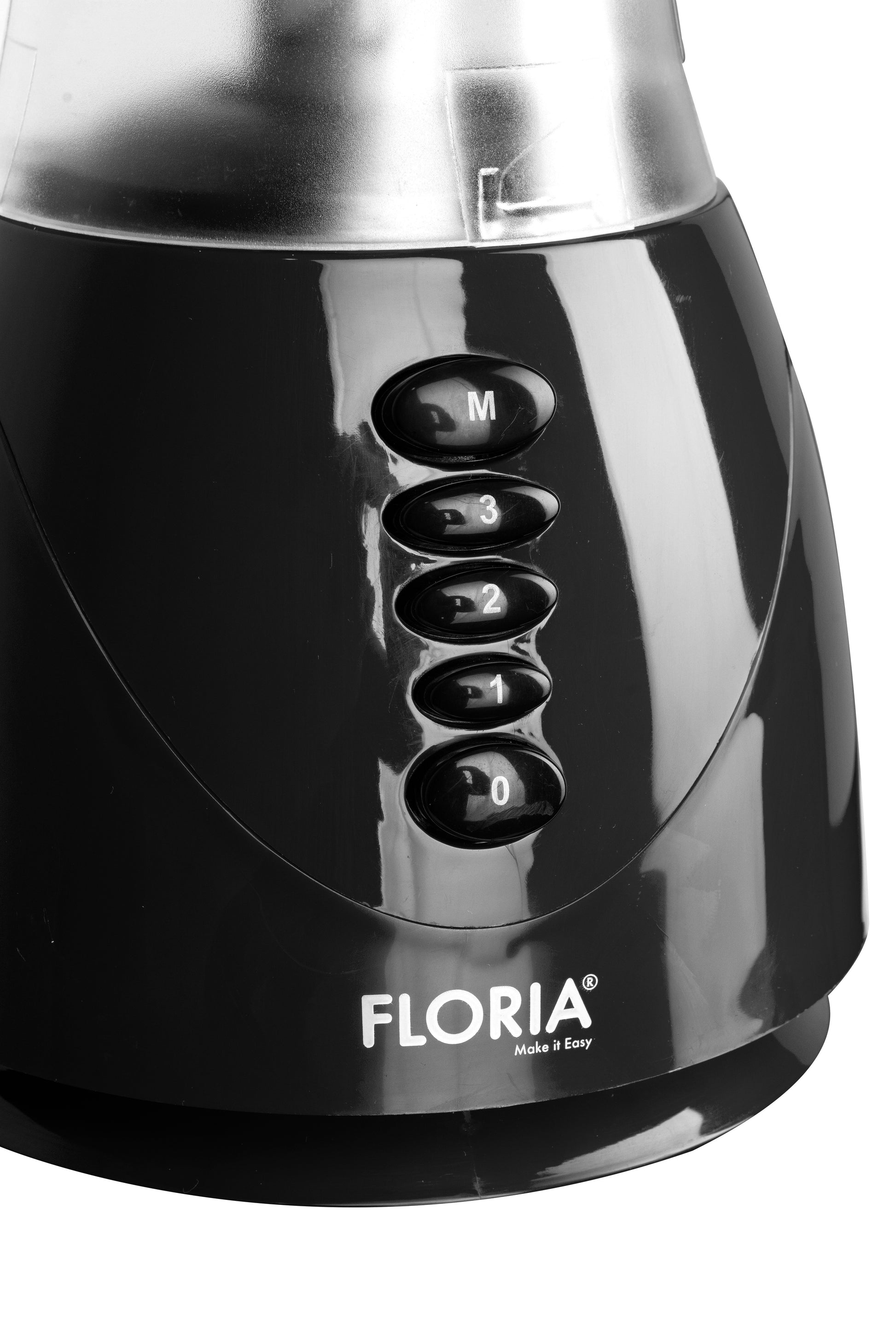 Blender FLORIA ZLN-3080 Negru, Putere 300W, capacitate 1.5L, 3 viteze, Functie puls-Vas plastic