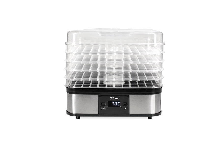 Deshidrator alimentar Zilan ZLN1932 inox, 245W, 5 nivele, termostat digital, silentios