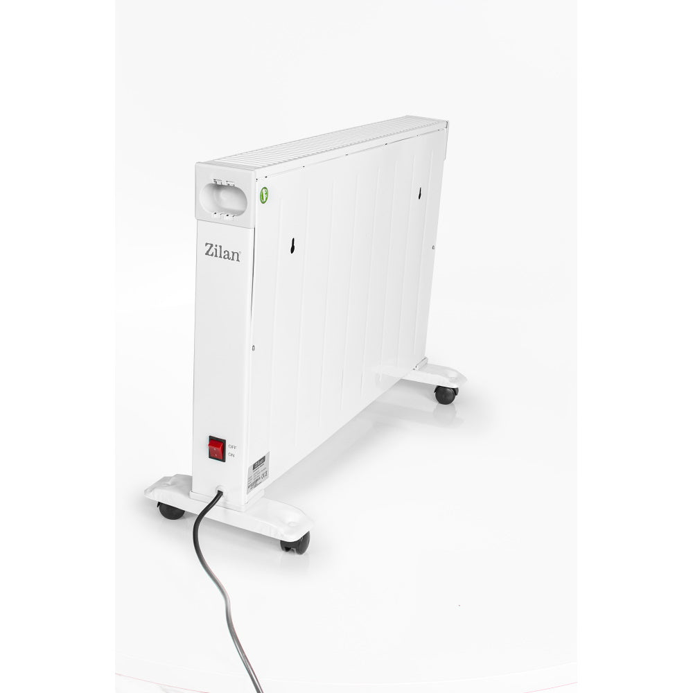 Convector electric Zilan ZLN2229 Alb, 2500W, incalzire pe suprafata de 20 m2, picioare stabile