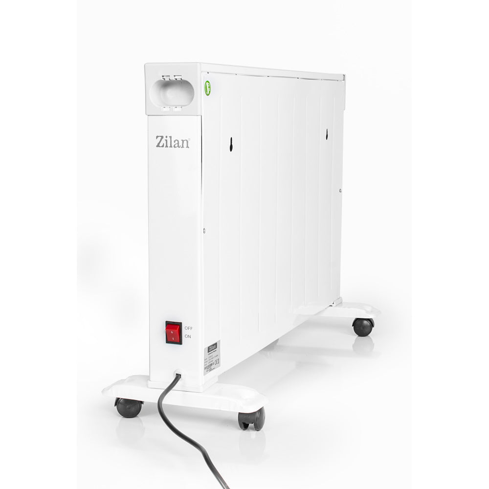 Convector electric Zilan ZLN2229 Alb, 2500W, incalzire pe suprafata de 20 m2, picioare stabile