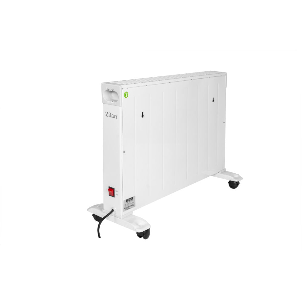 Convector electric Zilan ZLN2229 Alb, 2500W, incalzire pe suprafata de 20 m2, picioare stabile
