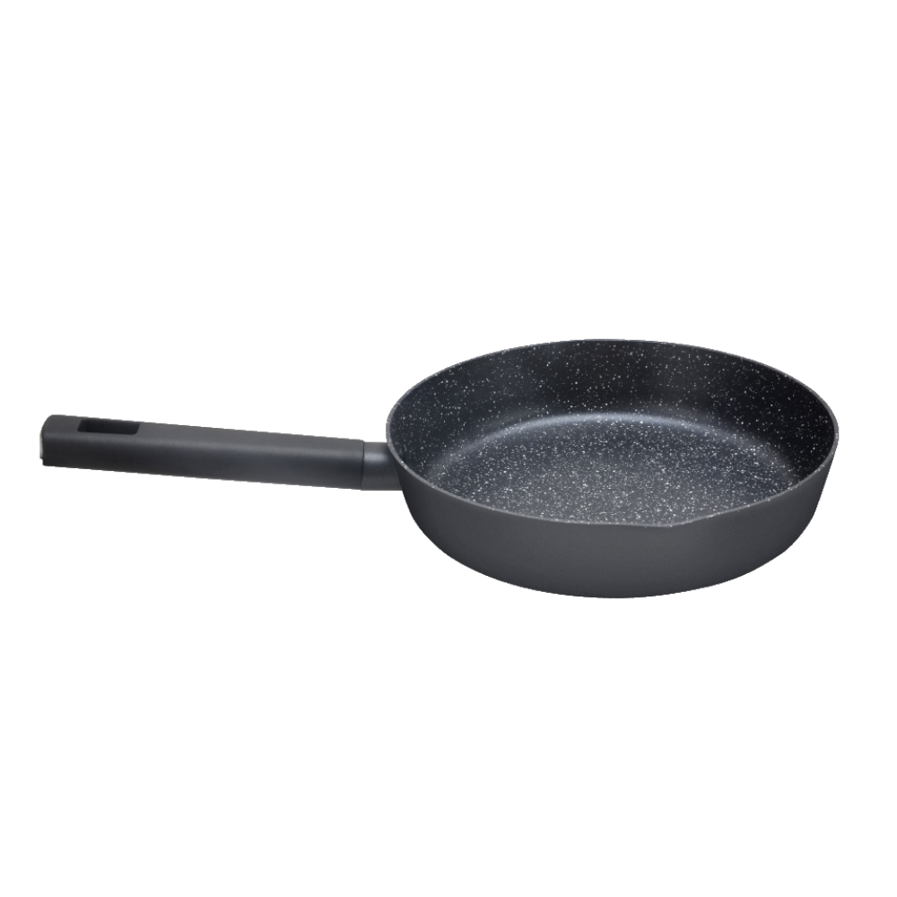 Tigaie Zilan ZLN0928 Negru, invelis din marmura ecologica,diametru 24 cm, 2.4 L