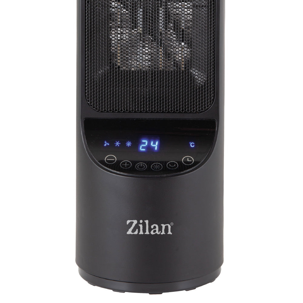 Aeroterma ceramica turn Zilan ZLN2052Negru, 2000W, timer 8H, siguranta la rasturnare