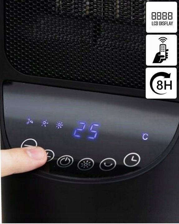 Aeroterma ceramica turn Zilan ZLN2052Negru, 2000W, timer 8H, siguranta la rasturnare