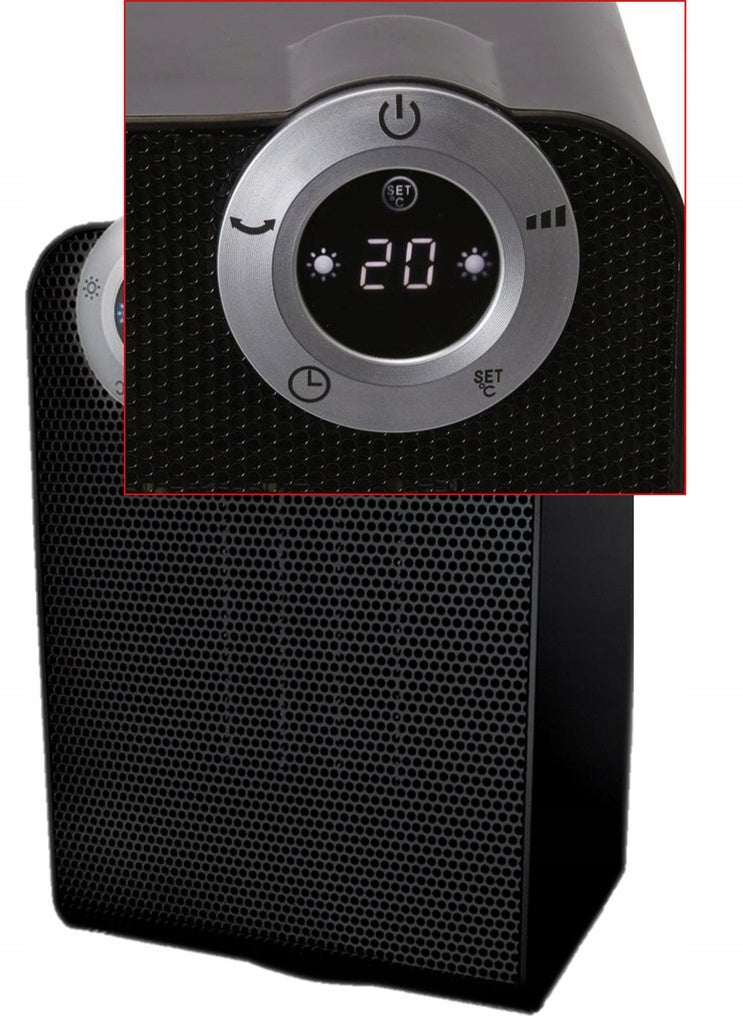 Aeroterma ceramica Zilan ZLN2021 Negru, 1800W, motor din cupru, rezistenta la apa IPX1