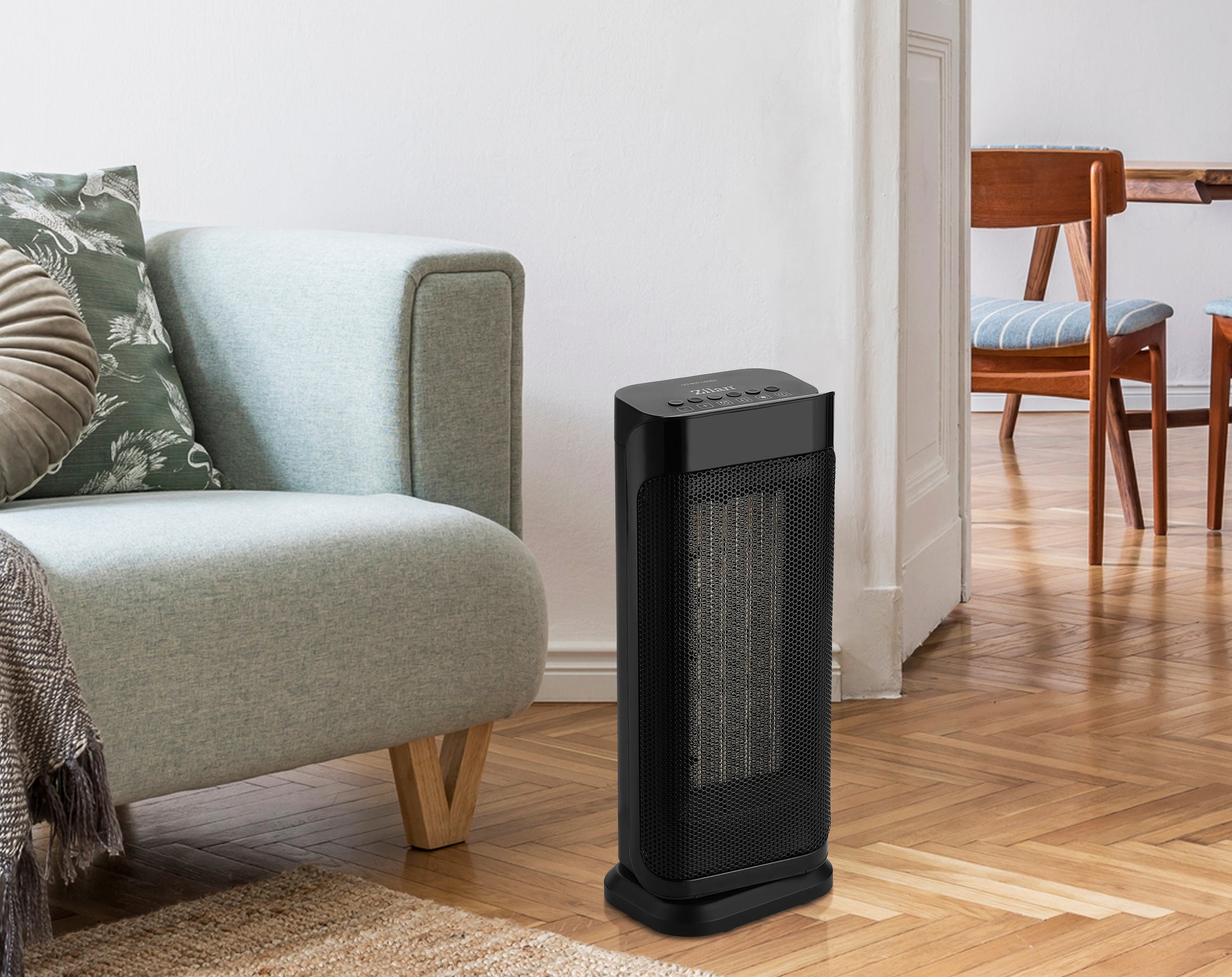 Aeroterma ceramica turn Zilan ZLN2045 negru, 2000W, oscilatie automata, timer 8H