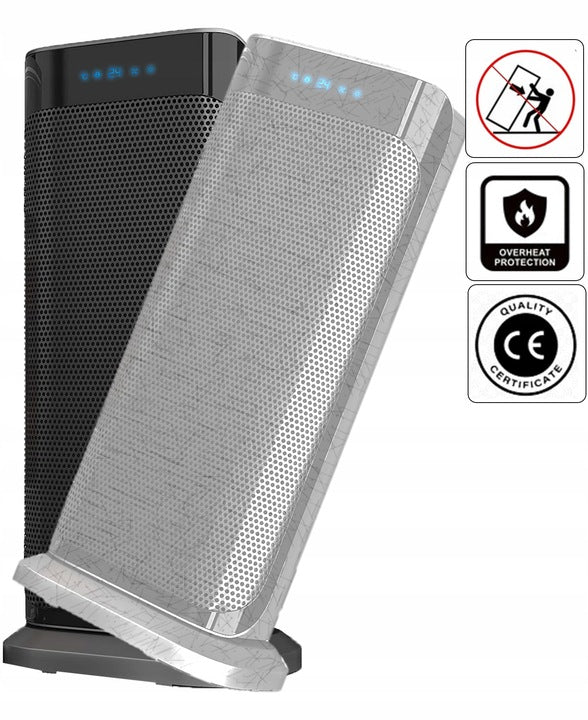 Aeroterma ceramica turn Zilan ZLN2045 negru, 2000W, oscilatie automata, timer 8H