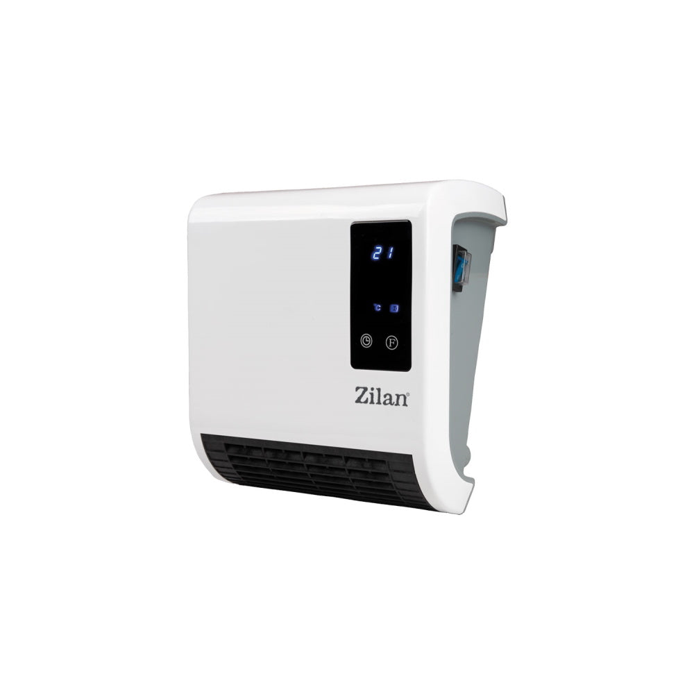 Aeroterma de perete Zilan ZLN2083 Alb, 2000W, display LED, senzori de ferestre deschise, programare saptamanala