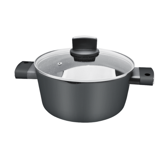 Set de oale Zilan ZLN0942 Negru, cu 9 piese, invelis din marmura si manere fine la atingere