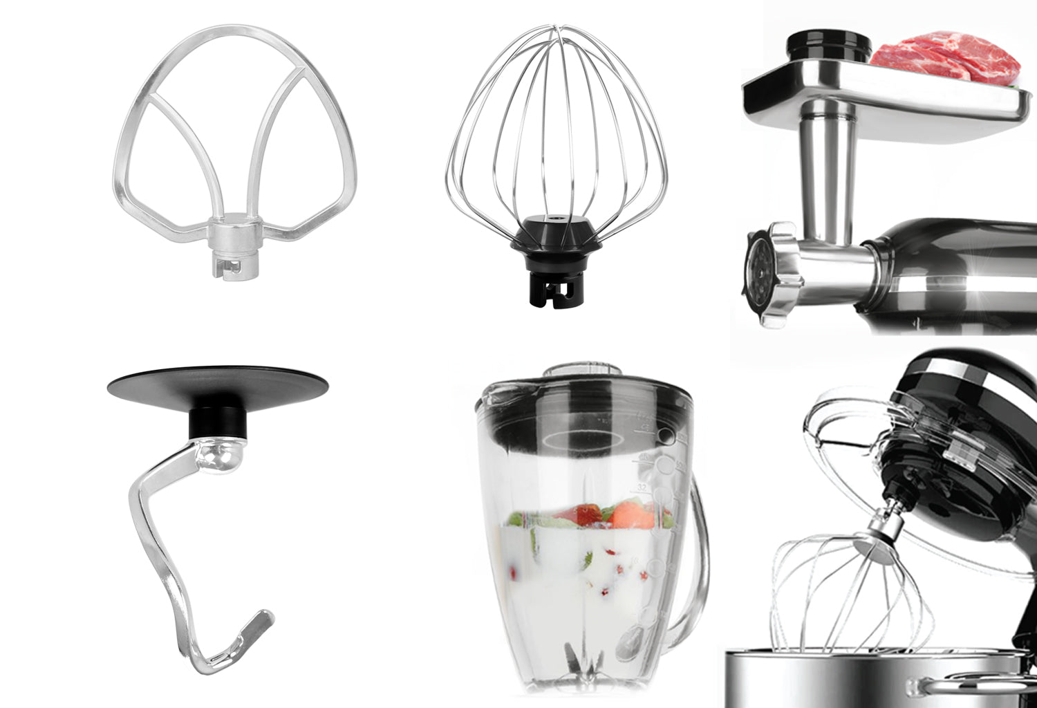 Mixer, blender si masina de tocat 3 in 1 Zilan ZLN1772 Negru, 6+1 nivele de control al vitezei, 1400W