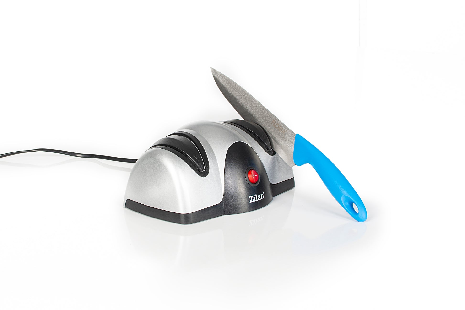 Ascutitor de cutite electric Zilan ZLN2168 Gri, cu doua nivele de ascutire, 40W, usor de curatat