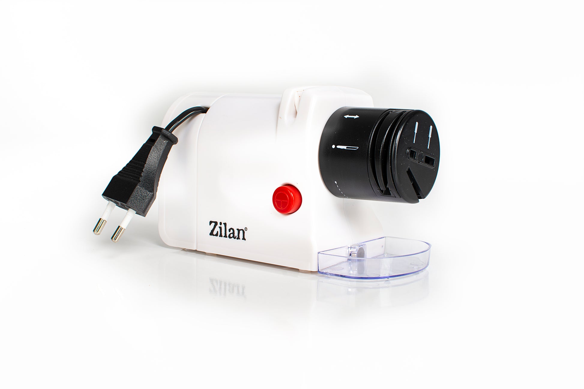 Ascutitor de cutite Zilan ZLN2175 Alb, 15W,  ultra compact, 2 nivele, ascutire si slefuire