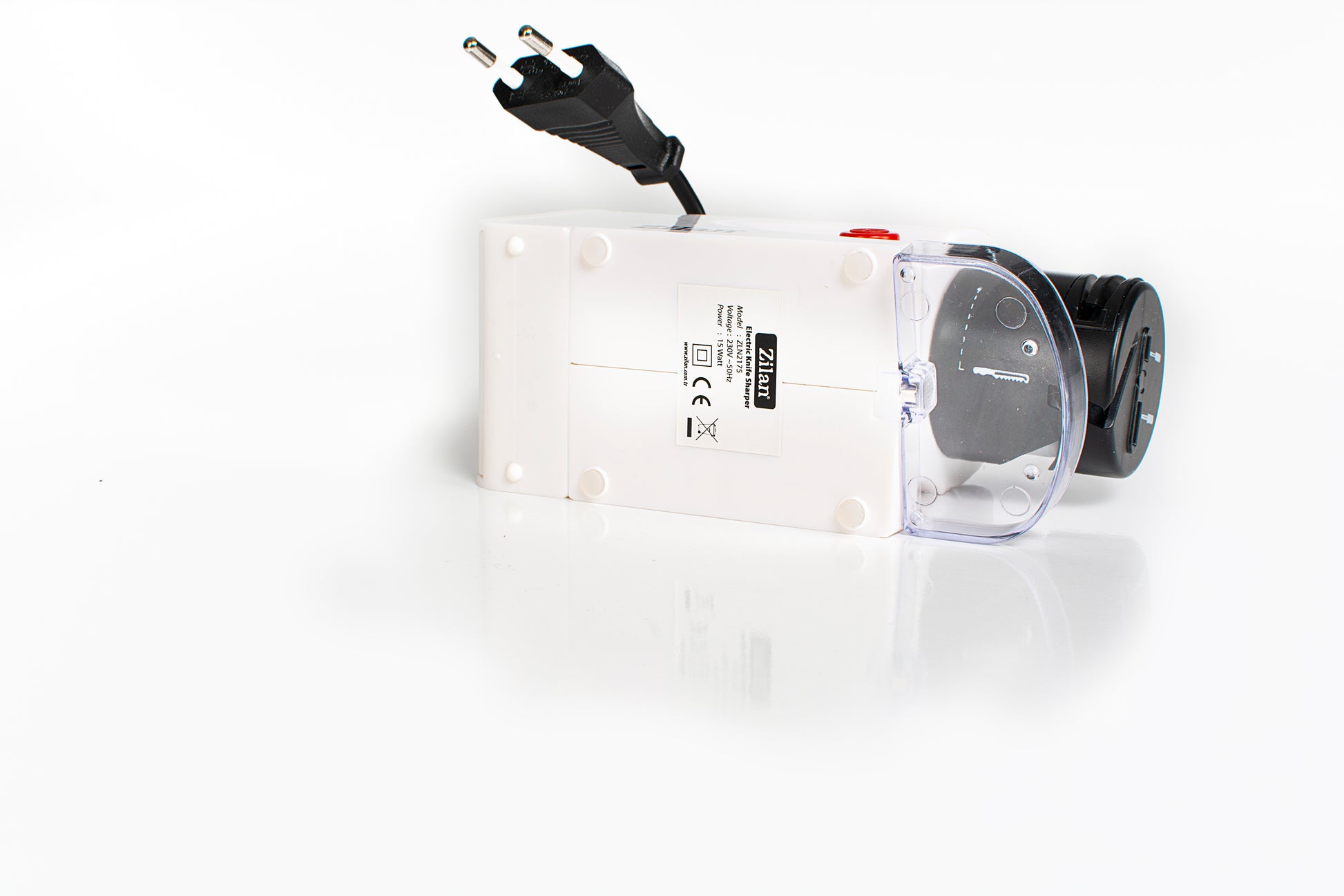 Ascutitor de cutite Zilan ZLN2175 Alb, 15W,  ultra compact, 2 nivele, ascutire si slefuire