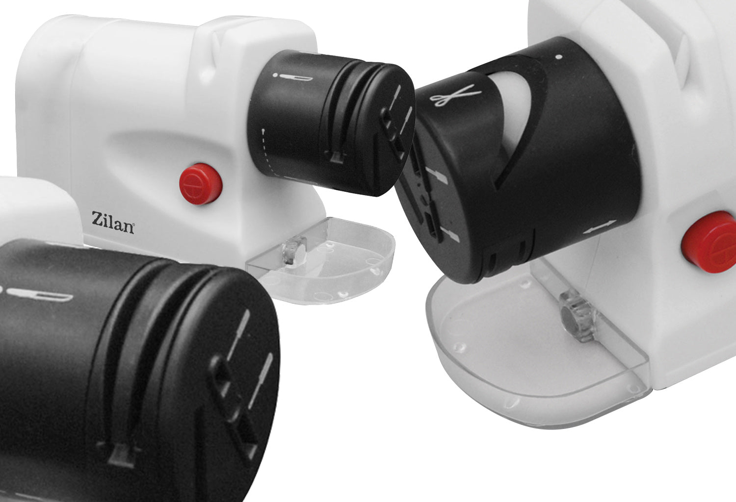 Ascutitor de cutite Zilan ZLN2175 Alb, 15W,  ultra compact, 2 nivele, ascutire si slefuire