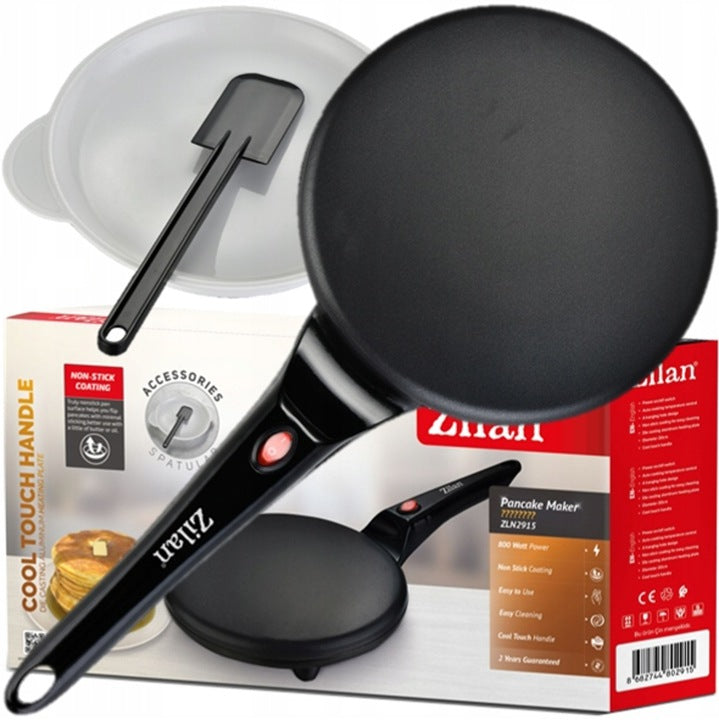 Aparat pentru facut clatite Zilan ZLN2915 Negru, 800W, cu diamentru de 20 cm