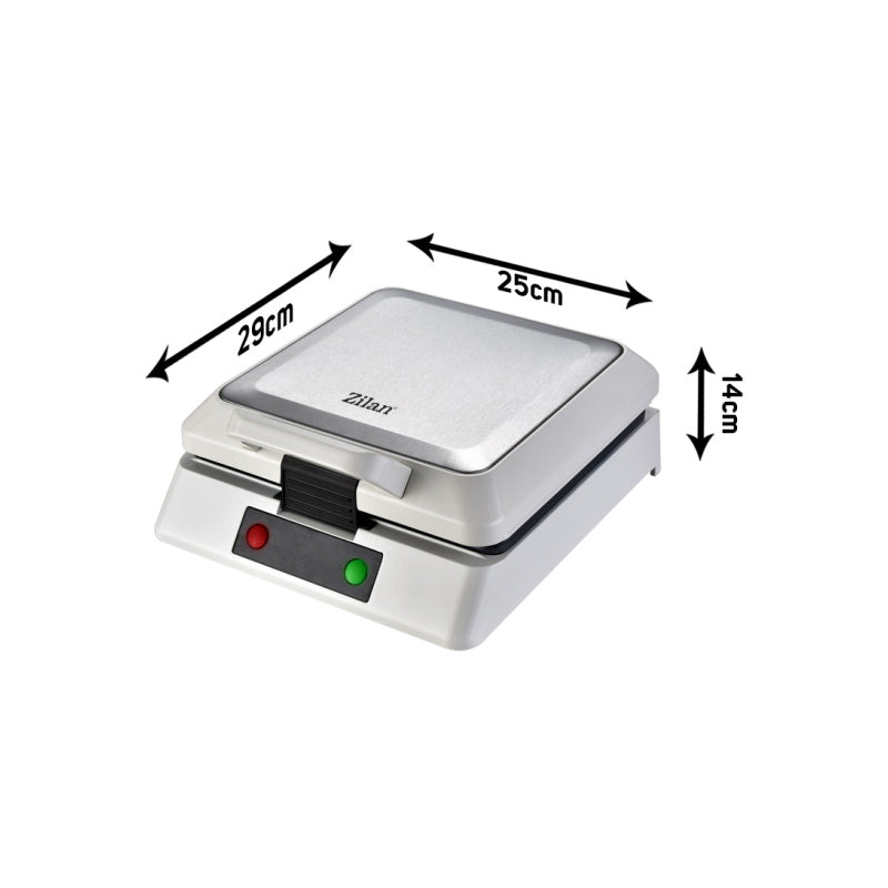 Aparat de facut gofre Zilan ZLN2939 Alb, 1200W, 4 felii, indicator led