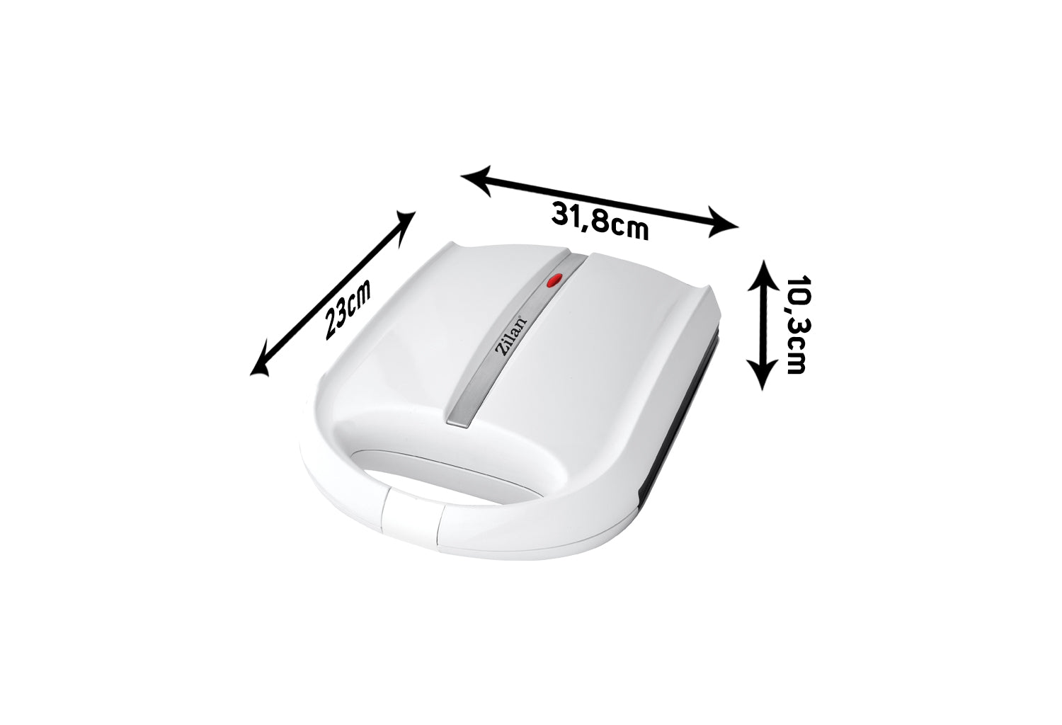 Aparat pentru preparat nuci Zilan ZLN2809 ALB, 24 jumatati sau 12 nuci intregi, 1600W, indicator luminos, Placi Neaderente