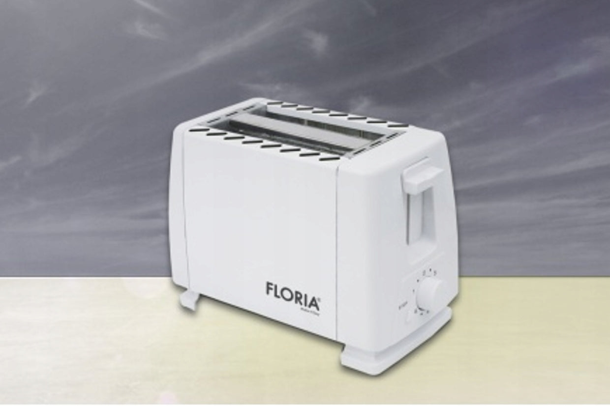 Prajitor de paine Floria ZLN1833 Alb, 700W, 7 nivele de control al temperaturii, buton de oprire