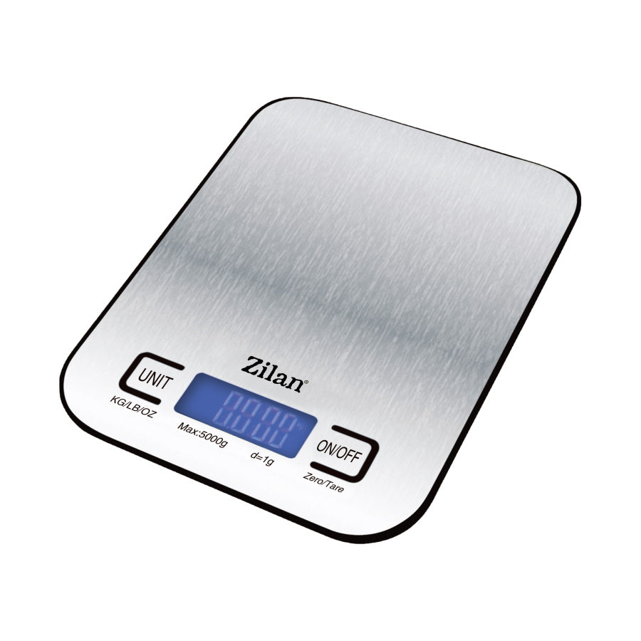 Cantar alimentar digital Zilan ZLN2984 Gri, capacitate 5000g, inchidere automata