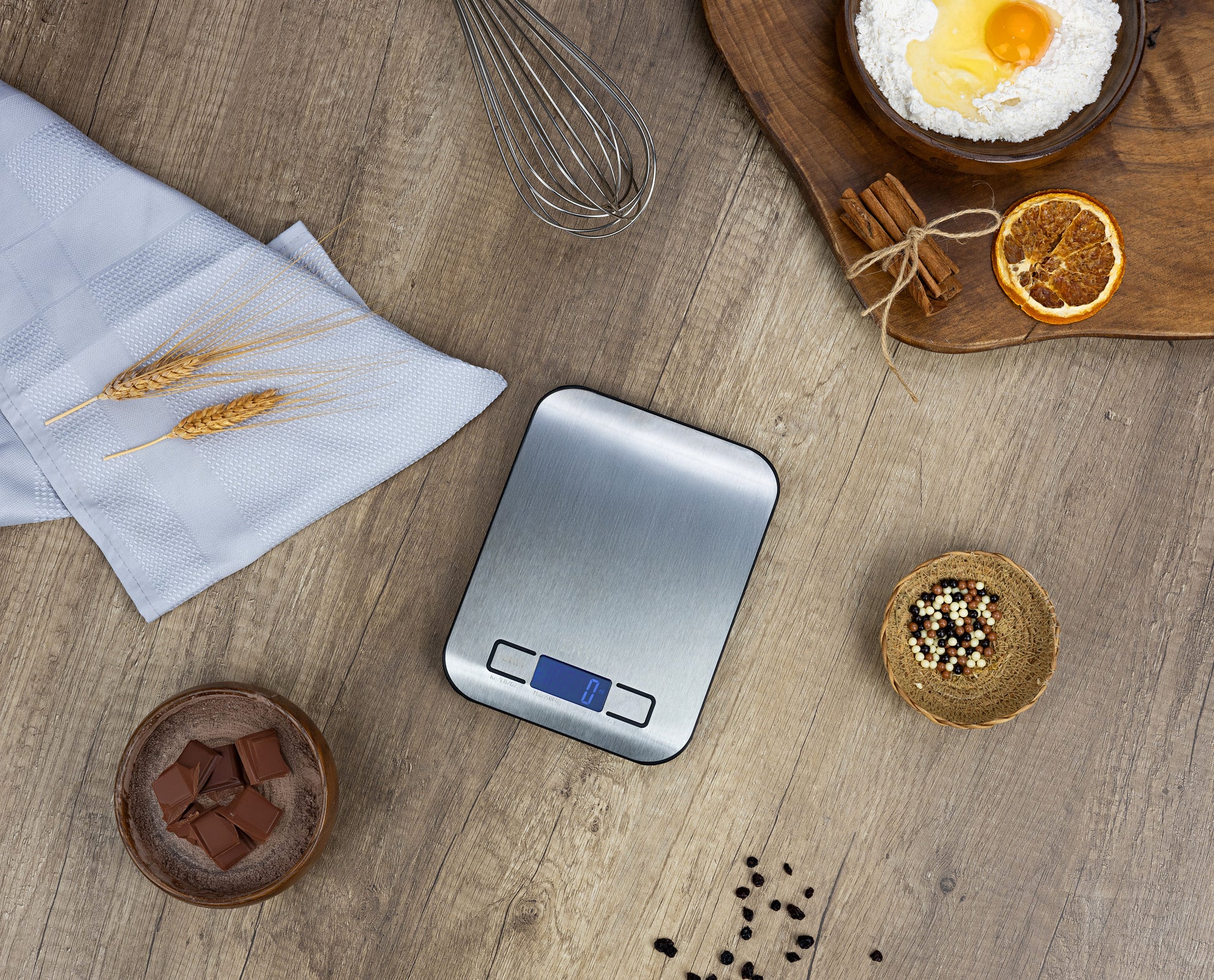 Cantar alimentar digital Zilan ZLN2984 Gri, capacitate 5000g, inchidere automata