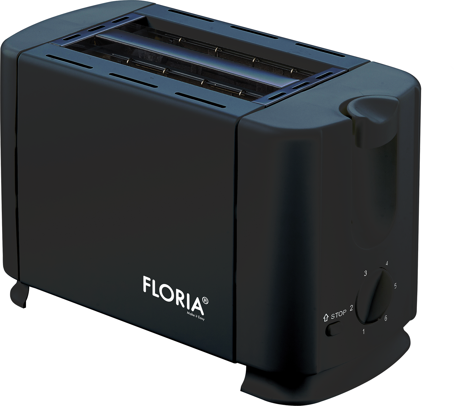 Prajitor de paine Floria ZLN2120 Negru, 700W, 7 nivele de control al temperaturii, buton de oprire
