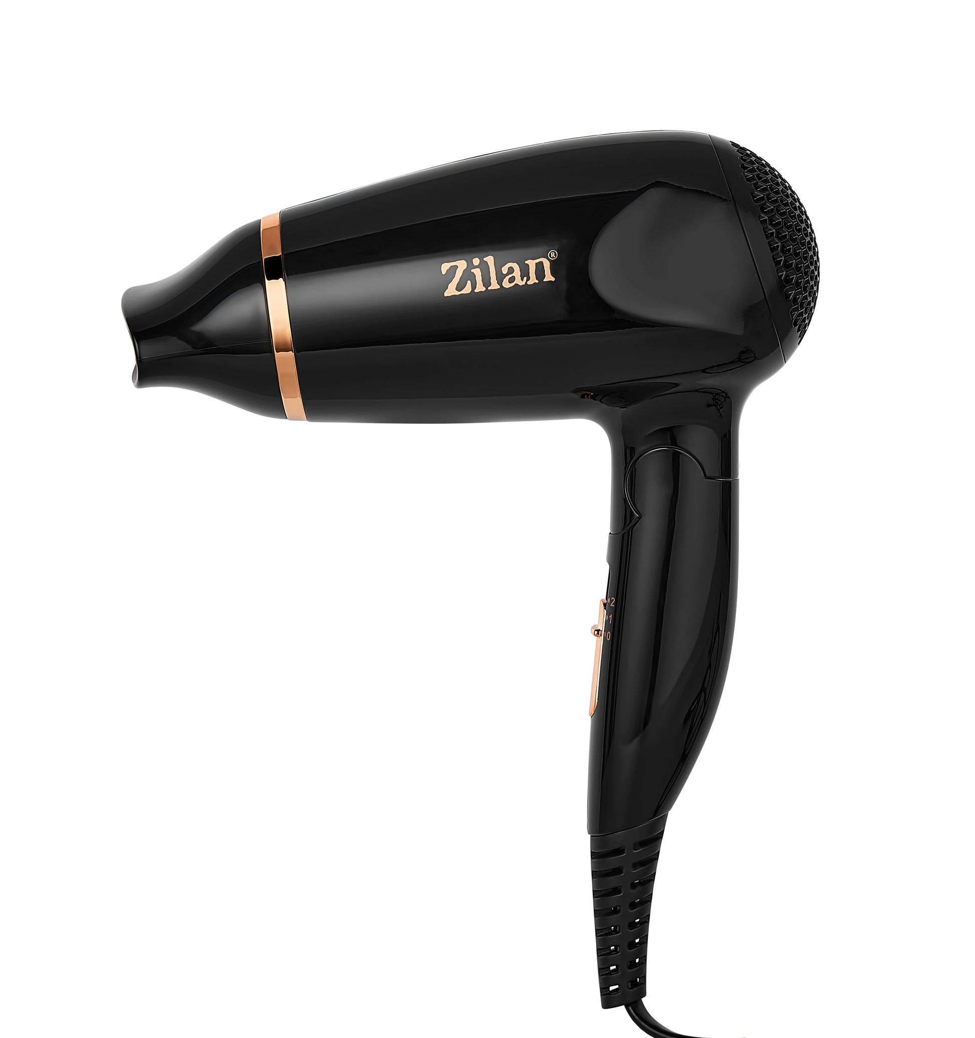 Uscator de par Floria ZLN2953 Negru cu maner pliabil pentru voiaj , 1200 W, 2 viteze si temperatura, Concentrator