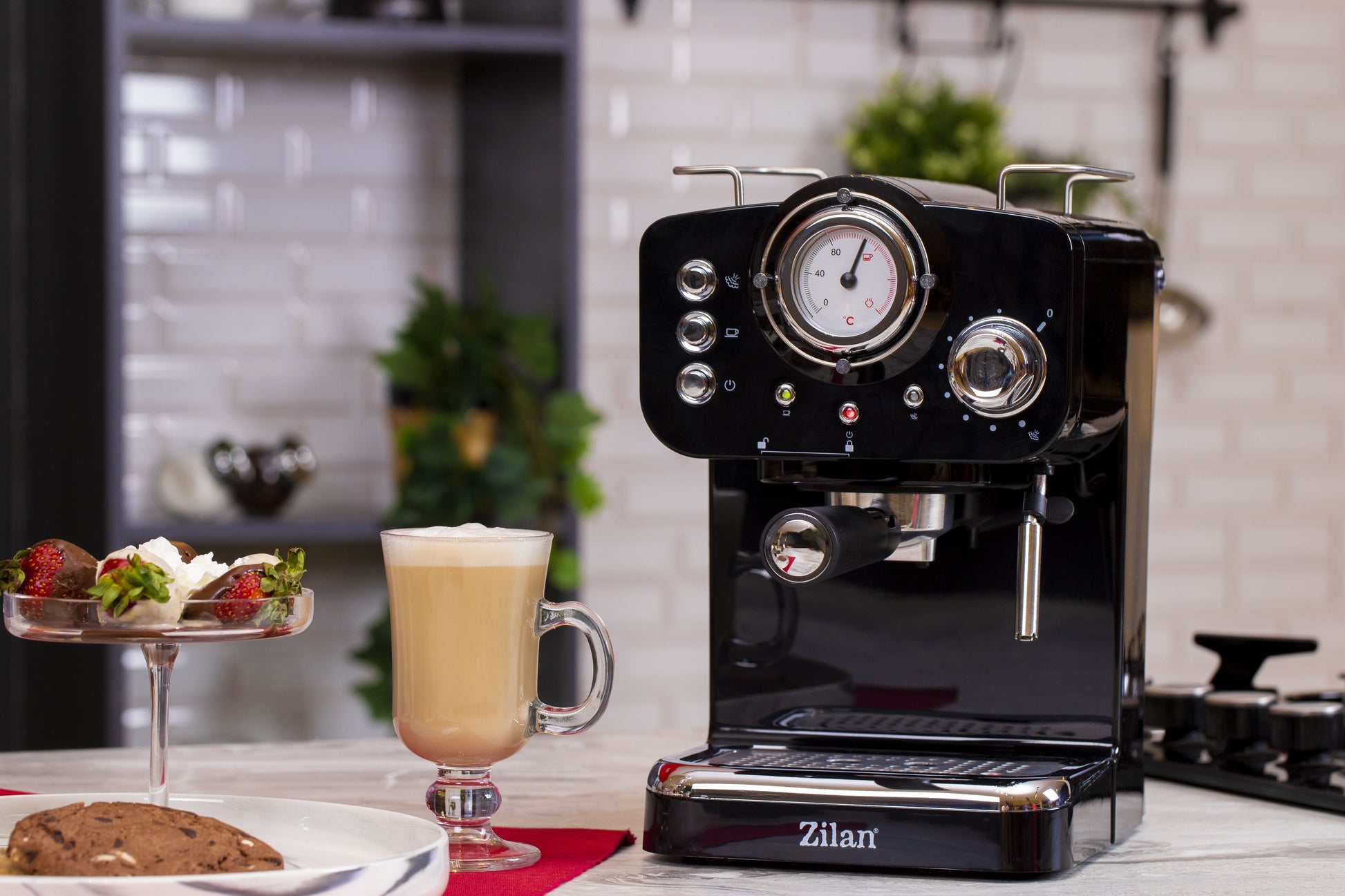 Espressor manual Zilan ZLN2991 Negru,15 Bar, 1.25 l, 1100W, Design Retro