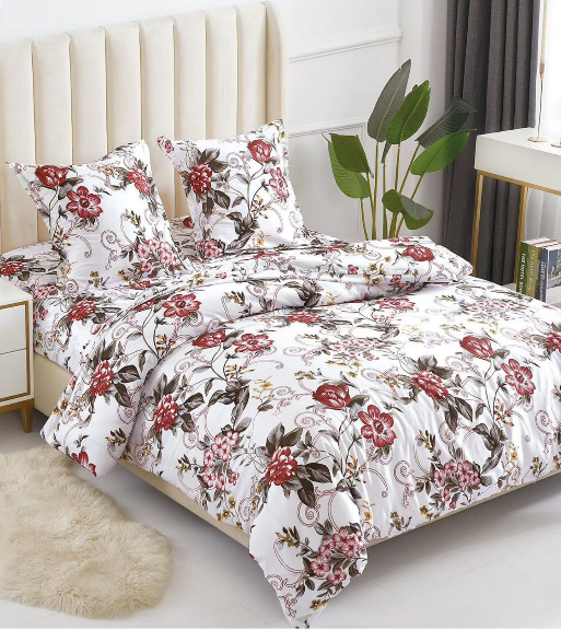 OFERTA TRIO - PACHET 3 LENJERII DE PAT. Lenjerie pat dublu, 4 piese